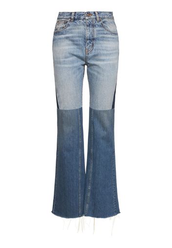 Jeans Svasati In Denim Patchwork