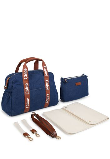 Borsa Fasciatoio In Denim Di Cotone