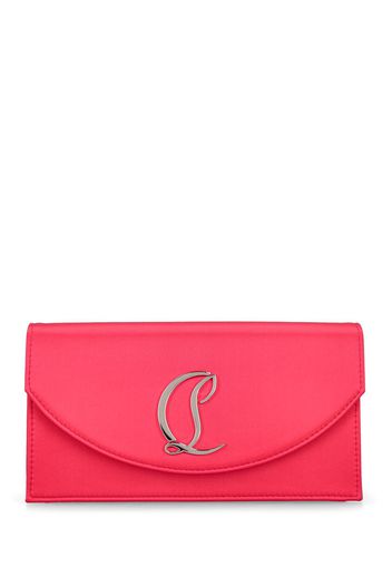 Pochette Piccola In Raso Di Crepe Con Logo