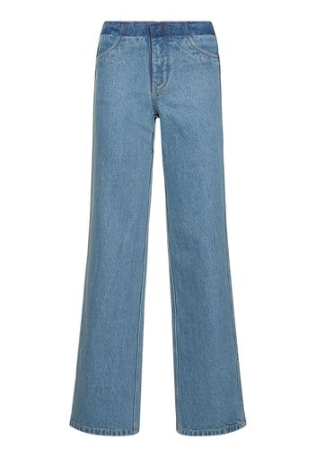 Deconstructed Denim Flared Jeans