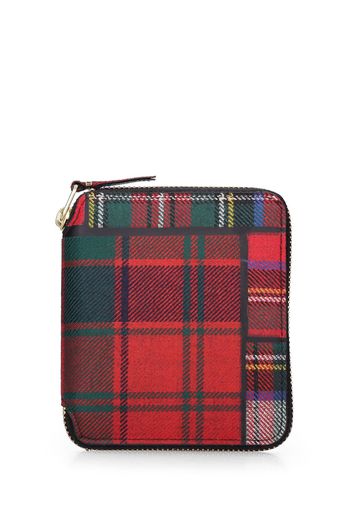 Portafoglio In Lana Tartan Con Zip