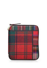 Portafoglio In Lana Tartan Con Zip