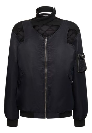 Cut-out Twisted Bomber Jacket