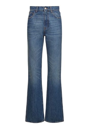 Straight Leg High Rise Denim Jeans