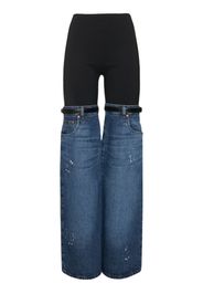 Pantaloni Hybrid In Jersey E Denim