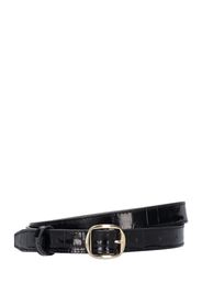 Croc Embossed Leather Belt