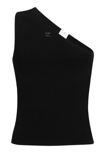 Tank Top Asimmetrico In Maglia Di Misto Viscosa