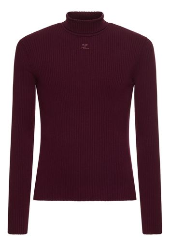 Knit Viscose Blend Turtleneck