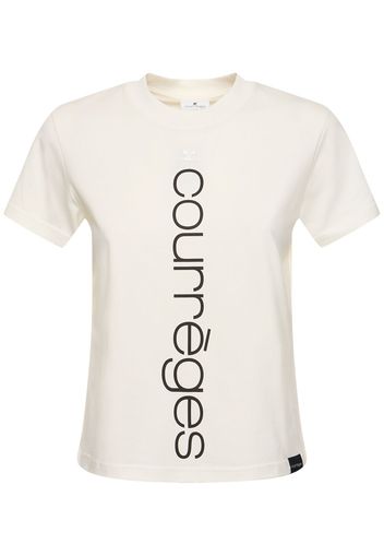 T-shirt In Jersey Di Cotone Con Logo