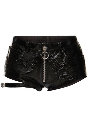 Shorts In Vinile Con Zip