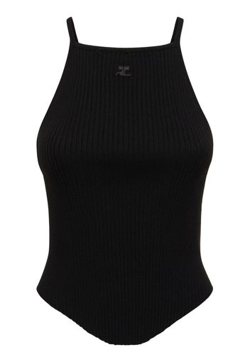 Tank Top Holistic In Maglia A Costine