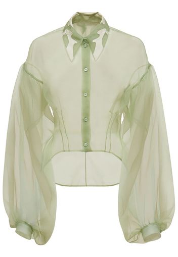 Camicia In Organza Di Misto Seta