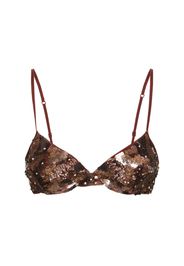 Embroidered Tulle Bra