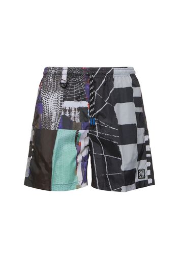 Shorts Particula In Nylon Stampato