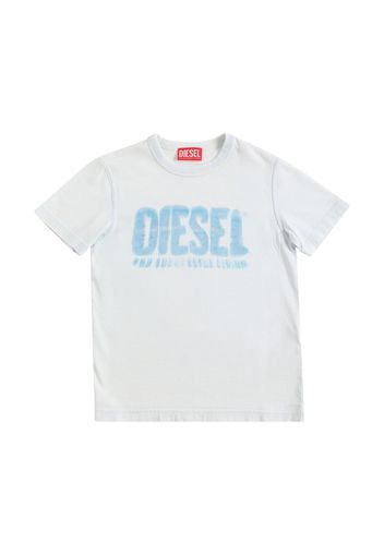 T-shirt In Jersey Di Cotone Con Logo