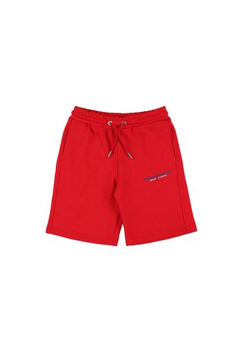 Shorts In Felpa Di Cotone Con Logo