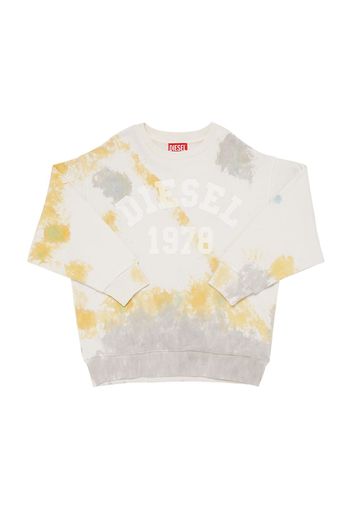 Felpa In Jersey Di Cotone Tie Dye