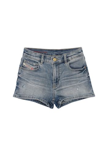 Shorts In Denim Di Misto Cotone Stonewashed