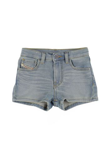 Shorts In Denim Di Cotone