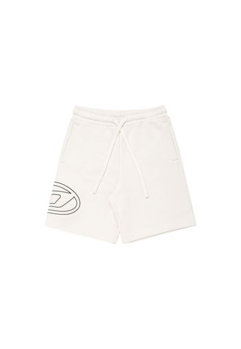 Shorts In Felpa Di Cotone Con Logo