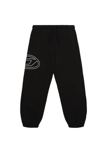 Pantaloni In Cotone Con Dettaglio Logo