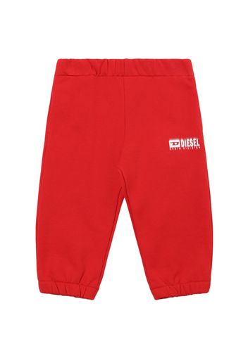 Pantaloni In Felpa Di Cotone Con Logo