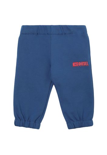 Pantaloni In Felpa Di Cotone Con Logo