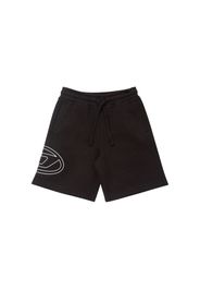 Shorts In Felpa Di Cotone Con Logo