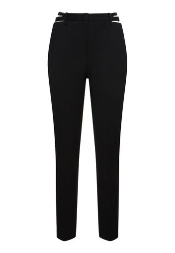 Pantaloni Dritti Sartoriali In Lana Stretch