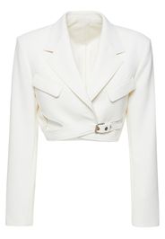 Blazer Cropped In Misto Lana Interlock