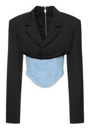 Blazer In Lana Interlock E Denim