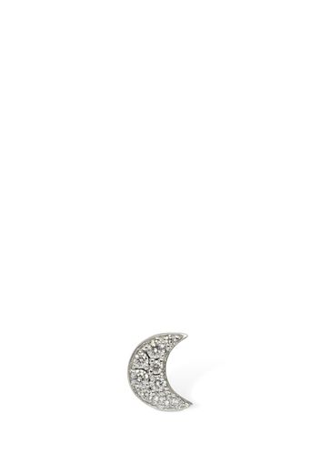 Orecchino Singolo “luna” In Oro 18k Con Diamanti