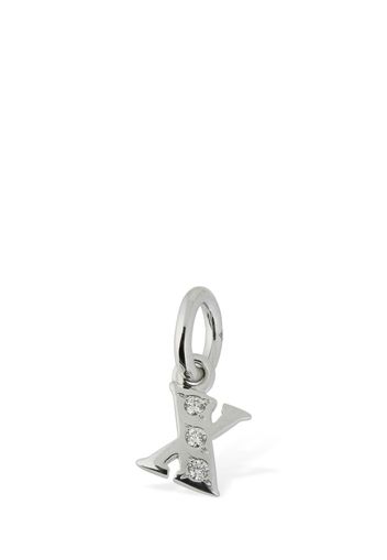 Charm “x” In Oro Bianco 18kt Con Diamanti