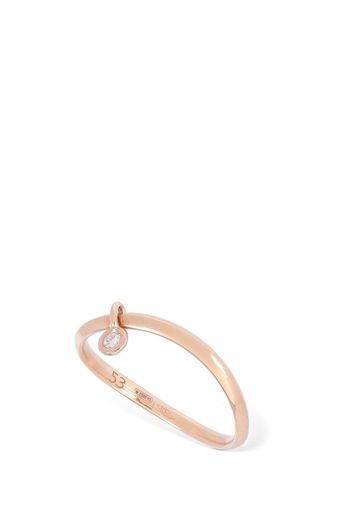 Anello Essential In Oro Rosa Con Diamanti 9kt