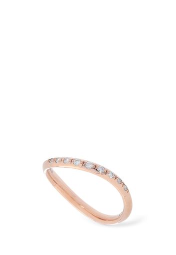 Anello Essential In Oro Rosa Con Diamanti 9kt