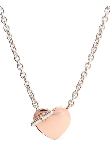 Collana Charm Cuore In Oro Rosa 9kt