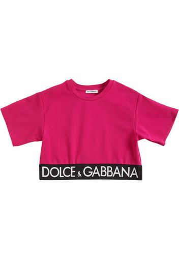 T-shirt In Jersey Di Cotone Con Logo