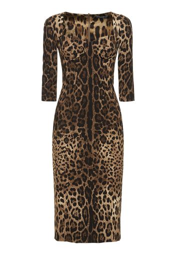 Vestito Midi Leopard