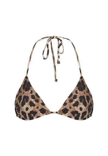 Top Bikini In Jersey Leopard