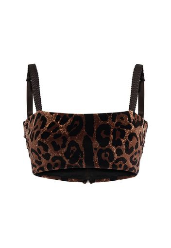 Top In Ciniglia Leopard