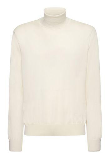 Maglia Collo Alto In Cashmere E Seta