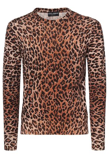 Maglia In Lana Leopard