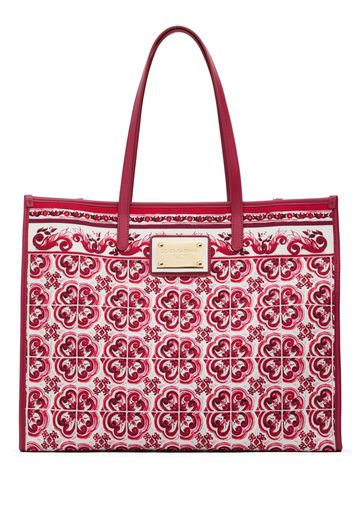 Borsa Shopping Grande Azulejos In Tela