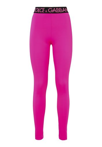 Leggings In Jersey Stretch Con Logo