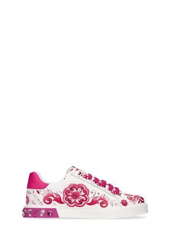 Sneakers In Pelle Con Logo