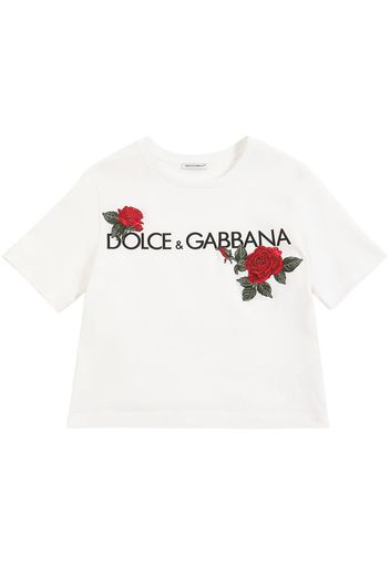 T-shirt In Jersey Di Cotone Con Logo