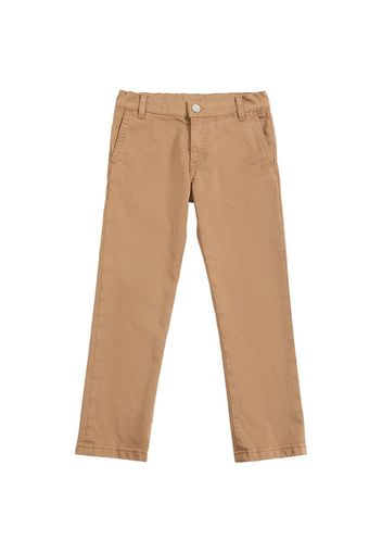 Pantaloni In Gabardina Di Cotone / Logo