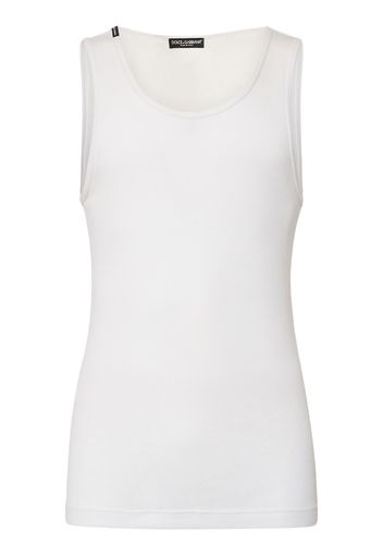 Tank Top In Cotone Con Logo