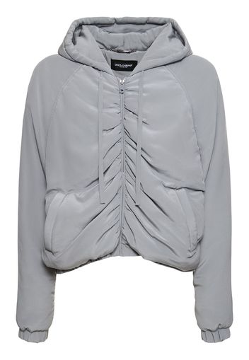 Bomber Imbottito In Seta Crepe De Chine