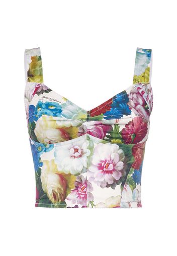 Top Bustier In Popeline Di Cotone